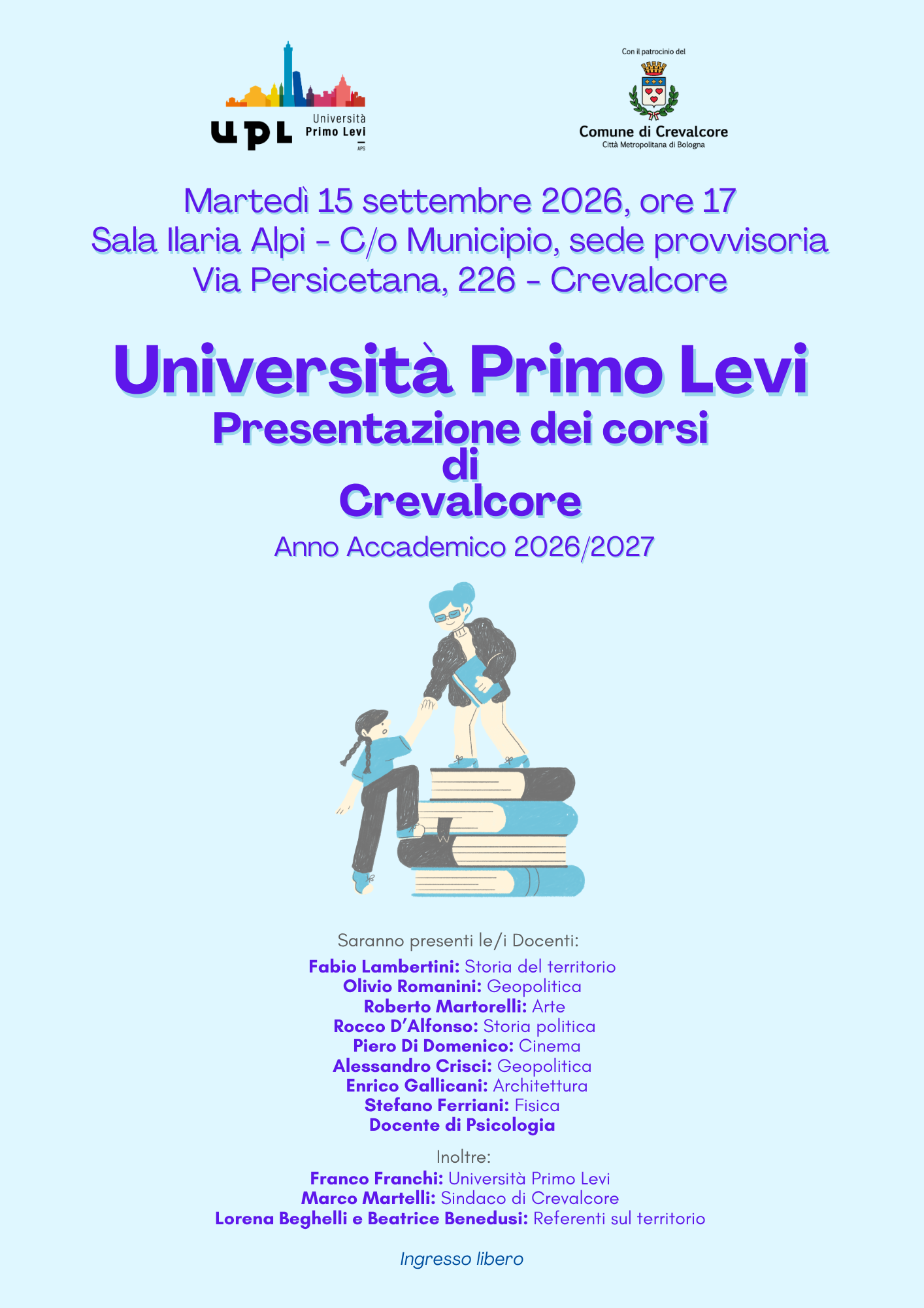 Presentazione dei corsi Crevalcore A.A. 2026/2027